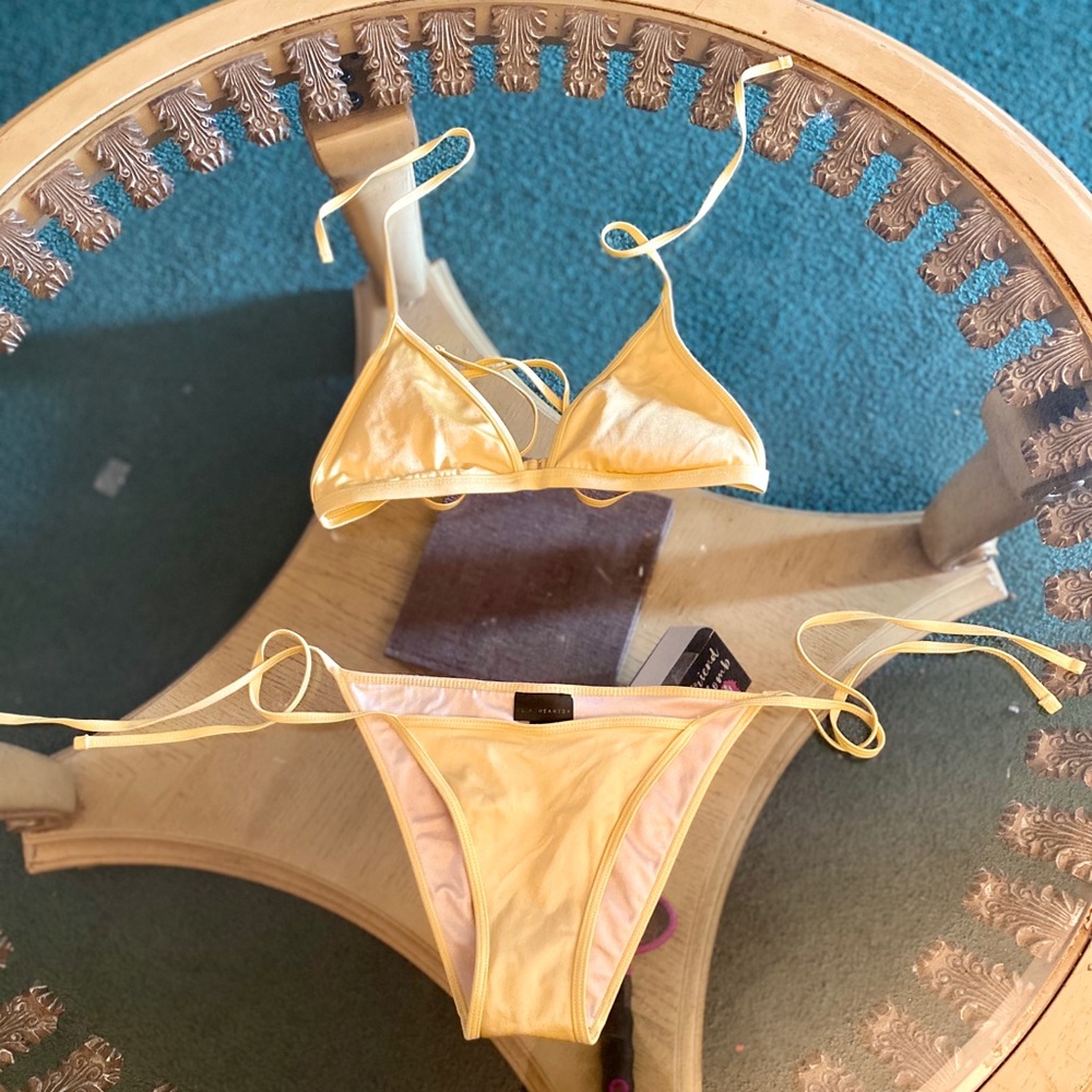 Yellow summer bikini
